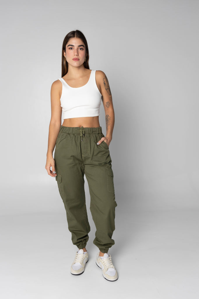 Pantalón Cargo PantalÃ³n Kaki Mujer Outfit Como Combinar Pantalón