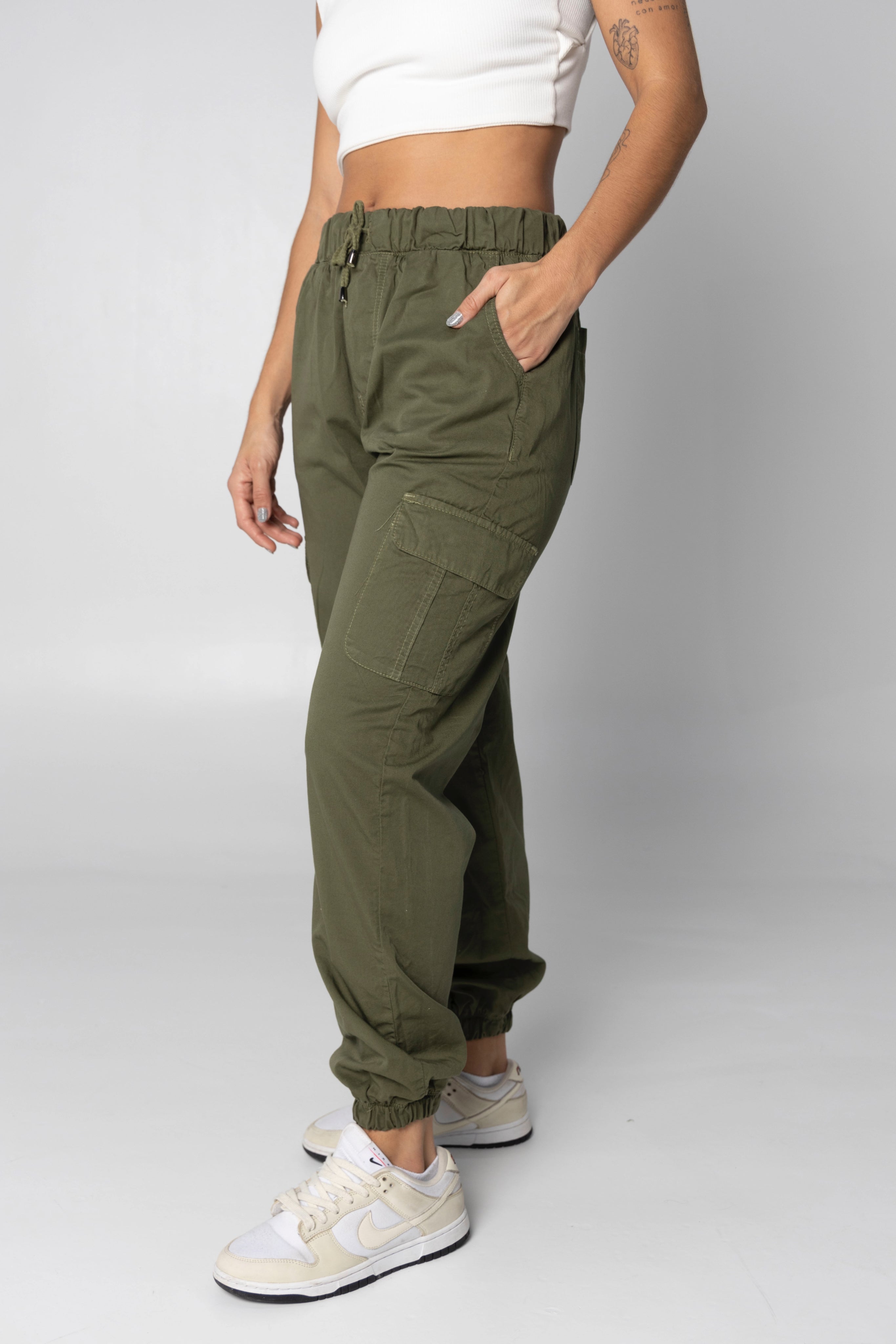 Jogger para mujer Pasión Verde Militar